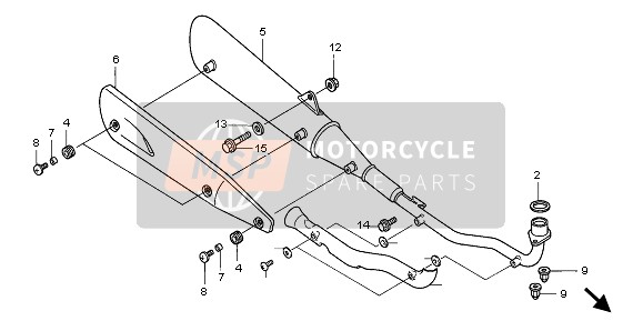 Honda ANF125 2007 Silenziatore di scarico per un 2007 Honda ANF125